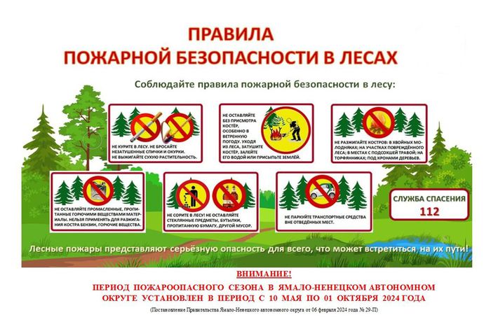 1. Памятка по правилам пожарной безопасности в лесах в пожароопасный период - 2024 год